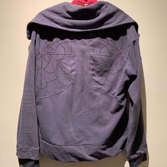 Adidas Dusty Blue Fleece Jacket - Picture 2 of 3